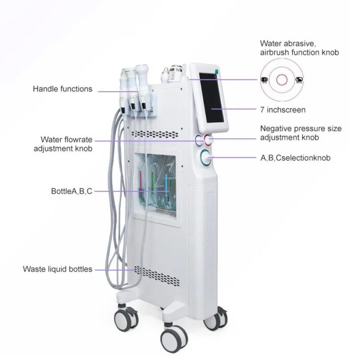 6 in 1 Microdermabrasion Portable Hydro Water Facial Jet Machine - Image 3