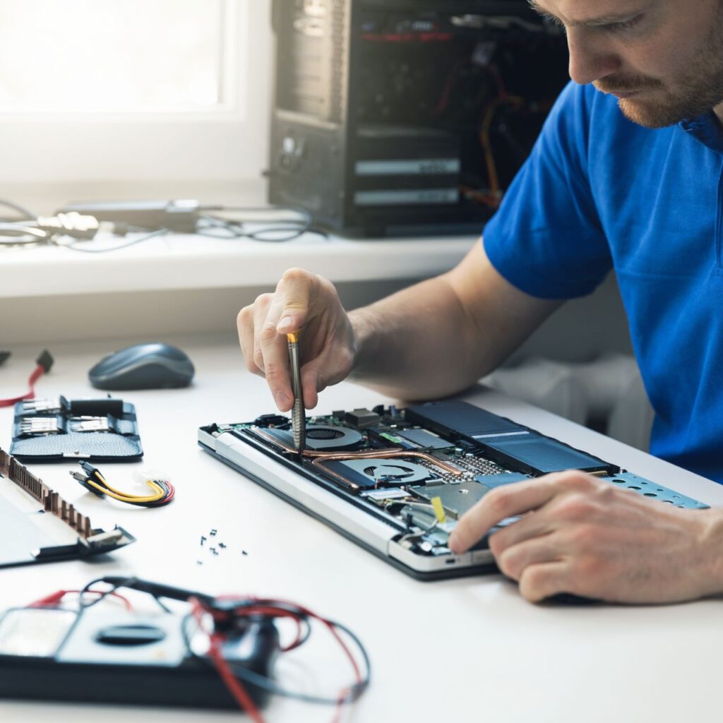 Cavitron Repair Service: Expert Ultrasonic Scaler Restoration, Professional biomedical equipment repair technician servicing patient monitoring system, Expert biomedical equipment repair specialist performing calibration on infusion pump, Before and after biomedical equipment repair showing restored medical device functionality